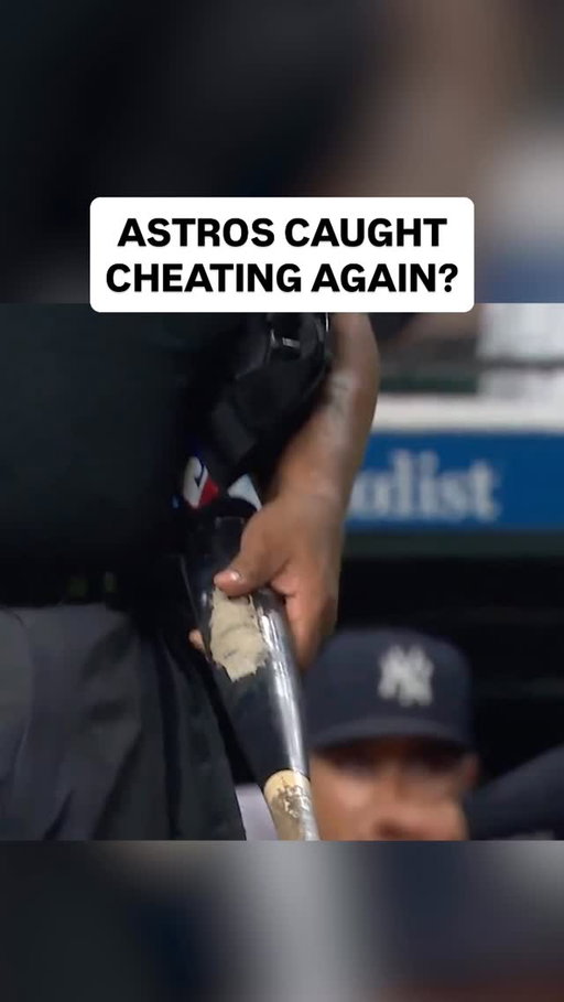 Taylor Trammell’s bat was confiscated after his double off the left field wall, which had an odd bit of scratching and repaint clearly done to it.

Cheating again?

#Yankees #Astros #MLBBaseball