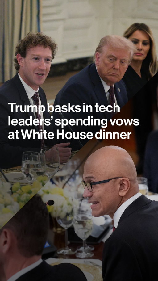 President Donald Trump hosted tech industry leaders, including Meta’s Mark Zuckerberg and Apple’s Tim Cook, for dinner at the White House as they touted their pledges to boost spending in the United States.

Tap the link in our bio to read more.