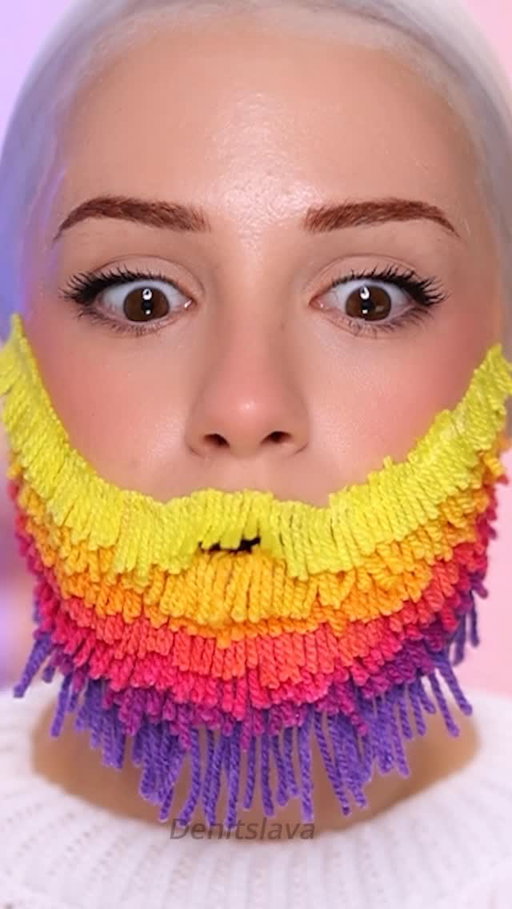 The full result is already in my latest YouTube video if you wanna see how far I took this 👀😬 ( link in bio )
_ 
#yarn #makeupchallenge #eyeliner #lipstick