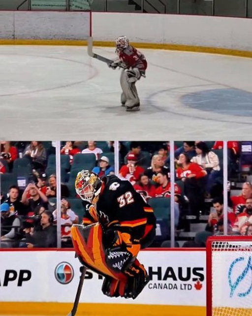 A Wolf and a pup. 🥹🐺 #NHLGoalieWeek

(🎥: X/Mikkelson12)