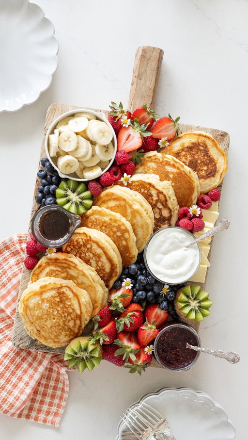 This is your sign to take your breakfast game to the next level with a Pancake Board. 🥞✨ 

Charcuterie, move over! Made with my famous Angel Cakes recipe, this board will be the star of your weekend table. Add your favourite toppings, drizzle that syrup, and watch everyone dive in. 

They won’t last long …but the memories sure will.
 
Comment ANGEL CAKES and I’ll send you the recipe!

#FraicheLiving #AngelCakes #PancakeBoard #BreakfastBoard #WeekendVibes #Brunch