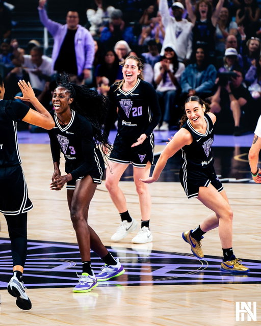 My friends and I are having a blast 💜 #playoffs #benchsquad