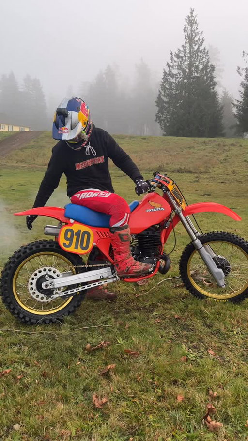 A walk around of our 1983 CR480 that you guys saw ripping in the previous video. This bike is a project that we did a few years ago. @duanebrown_bbr got to work on making this thing a masterpiece by hand making an aluminum tank, air box and swingarm like the HRC Hondas had at the time. Eric Gorr did the motor on this bad boy and made it absolutely rip. @moto_surfer even found us an original DeBRUZER bar pad to finish out the full restoration. I’m always stoked every time I get to spin laps on this CR480 🤠 What left side kickstart bikes have you guys had the chance ride? @redbullmotorsports @redbull @motosportinc @rdrco.inc @bbrmotorsports @allballsracing_ #CR480 #honda #2stroke 🎥: @bbr707