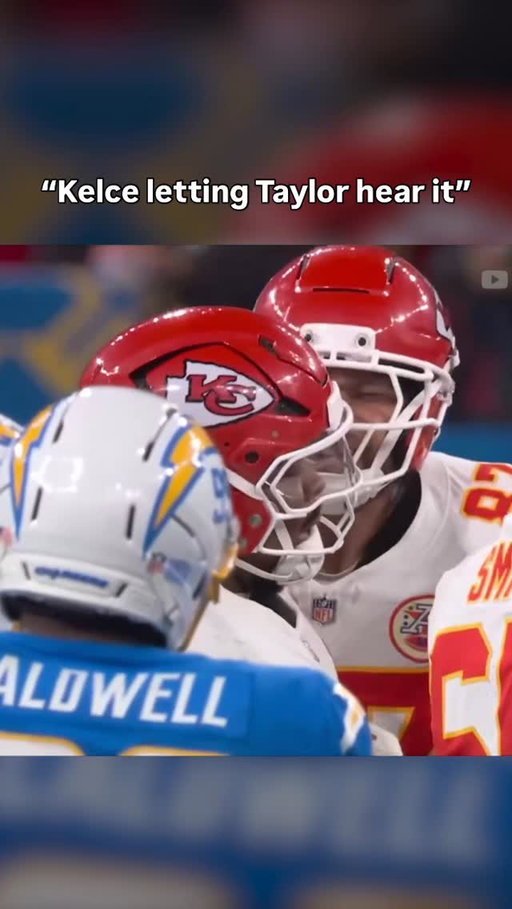 Travis Kelce is frustrated with Jawaan Taylor after his second false start of the game