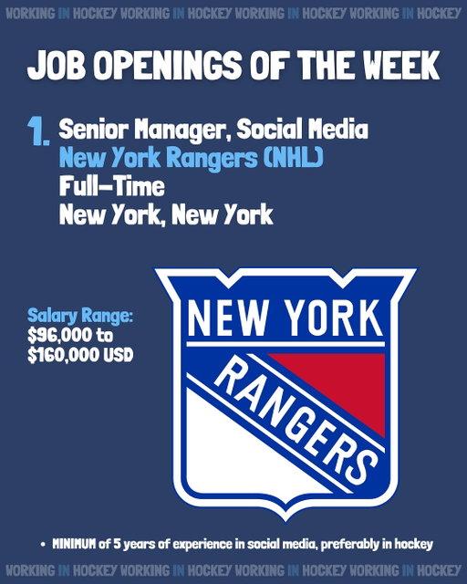 Hockey Jobs are back 👊 Monday’s newsletter is JAMMED full of exciting new job openings as we inch closer to the season!

Be sure to subscribe to our FREE email newsletter to see EVERY job - but here are some of my favourites! DM or Comment below and I’ll send you the links