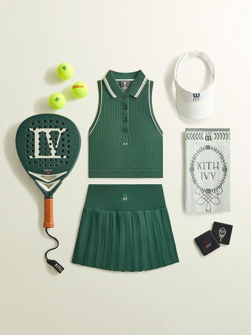 Kith Ivy Collection
 
A collection designed to define the aesthetic of Padel, featuring performance sportswear, footwear, and hard goods in collaboration with Wilson.
 
Available September 8 exclusively on Kith.com and the Kith App.