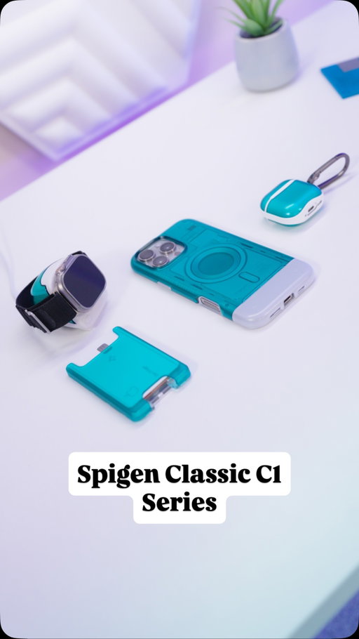 These scratch that nostalgia itch 😌

Spigen “Classic C1” Series in Bondi Blue, inspired by the iMac G3!

Also available in Tangerine, Graphite, and Ruby

- Classic C1 iPhone 16 Case
- Classic C1 MagSafe Card Holder
- Classic C1 AirPods 4 Case
- Classic C1 Apple Watch Charger Stand

Thank you @spigen for sending these over! #gifted 

#iphone #spigen #nostalgia #iphonecase