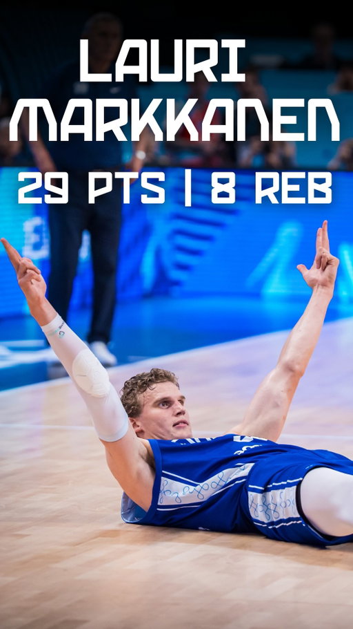 Lauri Markkanen dominates against Serbia to carry Finland 🇫🇮 to one of the biggest upsets in #EuroBasket history 🔥

📊 29 PTS | 8 REB