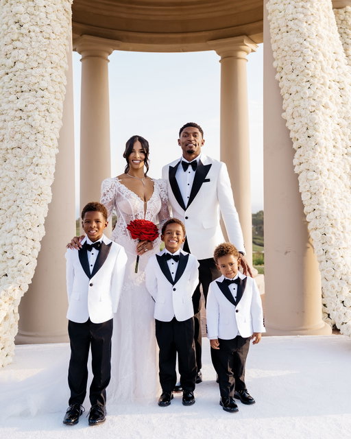 My entire world ❤️

Stylist: @firstlookbylauren @laurenhobbs
Hair stylist: @hairiscoriej x @xobykamiah
MUA: @juanice.mua x @diorbeauty
Dress: @pninatornai 
Shoes: @christianlouboutin
suits: @albalegacy 
Jewelry: @jasonofbeverlyhills
Location: @pelicanhillresort
Planner/my sanity: @mindyweiss