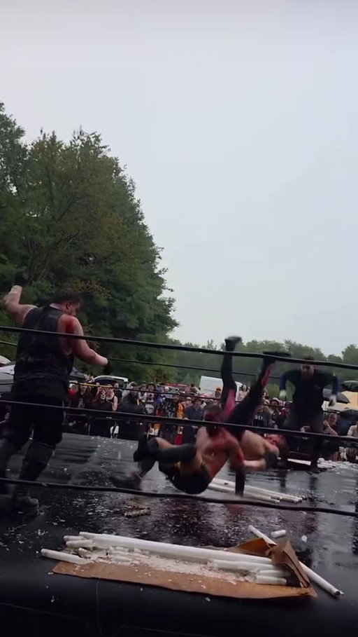 Video by @louisolsen98 of Drake Younger putting AKIRA through tubes.
- CZW ToD22 9/6/2025

#Deathmatch #deathmatchwrestling #ultraviolent #unfnbelievable #prowrestling
