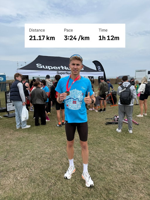Great North Run - 1:12:07

A nice gauge as to where I’m at for Berlin in 2 weeks time.

Massively questioned my life choices on the A194 this Sunday morning. The headwind didn’t help that either.

Struggled on the last incline, but felt like I had something at the end. 

Thank you to @supernutrio for the opportunity to take part. Big up to all runners & supporters out there today 🤝

Roll on the taper!

#running #runner #halfmarathon #greatnorthrun