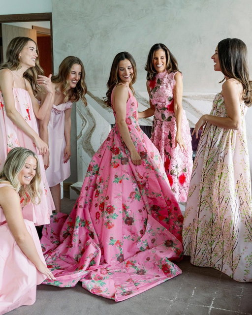 #OTMWedding 💍 @trendswithtate's modified Markarian wedding dress was one of the first decisions she made during her planning process. 💗 Tate originally spotted it before she got engaged, and after finding no luck post-proposal at bridal appointments, she ordered the dress straight from the brand. "When it arrived, I had a try-on at home with my mom and sisters," the bride shares. "It was nearly perfect from the start, but we worked with the Markarian team to add a custom petticoat for extra volume." 🌸

Go to the 🔗 in bio to shop Markarian.

📷: @maritwilliamsphoto
Planning: @jules_lacroix
🎥: @a.b.richfilms
💐: @ashleyfoxdesigns
Rentals: @apreseventandtent
🍰: @ink_sweets
🎶: @bluewaterkingsband @djgoodknight
Beauty: @ladyvampartistry
💌: @jill.elaine
BTS: @theharmonedit

#OTMWeddings #wedding #pinkweddingdress #weddingdress #2025wedding