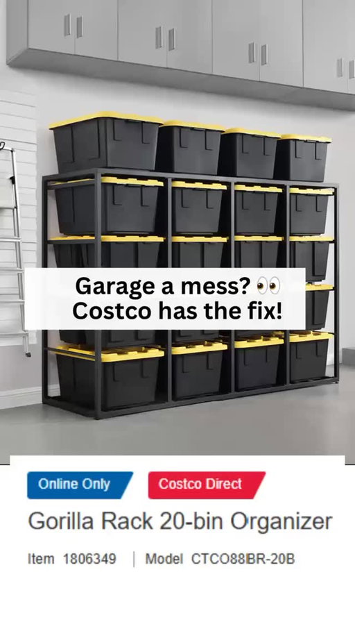 🛠️ Tame the clutter like a pro with the Gorilla Rack 20-bin* Organizer! 

🧰Perfect for tools, crafts, hardware & more — all in one place. 

💪 This would also be perfect for storing and changing out all your amazing seasonal decor that you bought from Costco! 

🙌Made with Heavy-duty Steel Construction with Welded End Frames and Protective Powder-coated Finish so you can be sure this rack will last! 

📍Find it now on Costco.com for $399.99 shipped!
👉Tap on the link in bio or in our stories to buy now on Costco.com! 

*Bins are not included

#CostcoFinds #OrganizedLife #GorillaRack #GarageGoals #GarageOrganization #Costcodeals
#BinRacks #MaximizeStorage