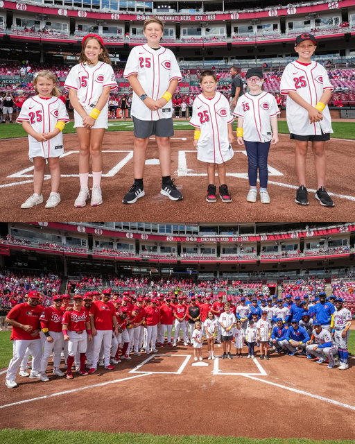 The Reds, Mets and MLB came together to recognize Childhood Cancer Awareness Month with a very special lap around the bases by six Champions of Courage 💛