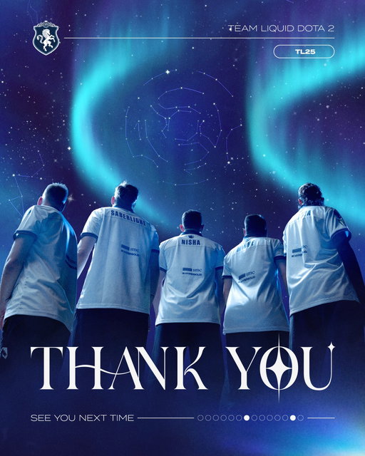 A shocking end to our TI 14 run. 

Thank you to every Liquid fan who carried us with your passion and belief. We're devastated that we couldn't make it farther this year, but we're so thankful to have had you with us every step of the way. 🩵

We'll be back stronger next year.