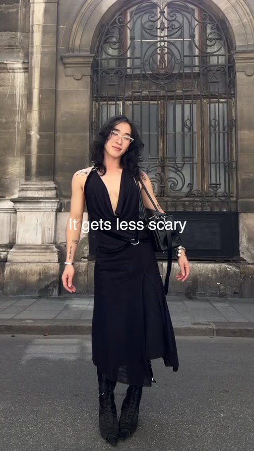 Look at how far you’ve come 🤍 

#genderfluid #fashion #dresses