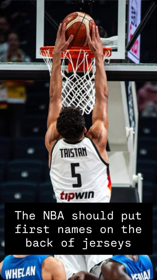 The NBA should put first names on the back of jerseys 🎽

#nba #basketball #fiba #orlandomagic #germany #brazil