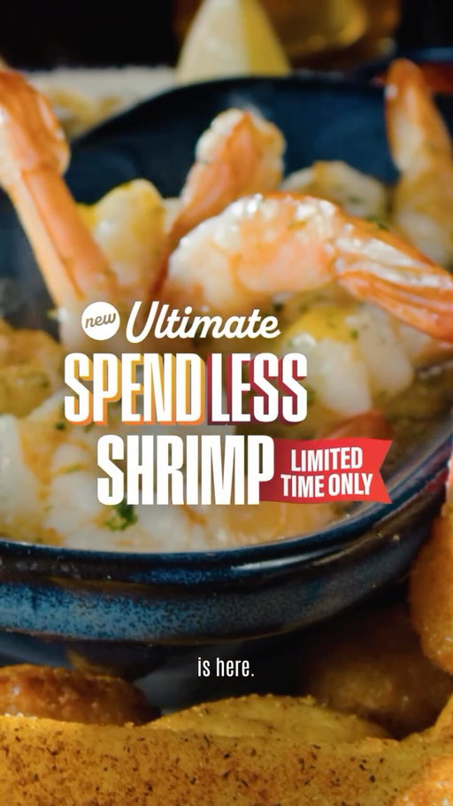 NEW ULTIMATE SPENDLESSSSSSSS SHRIMP IS HERE!
— 3 yummy shrimp flavors
— one plate
— just $15.99*
— limited time
— stop reading this list and start shrimpin’ it up