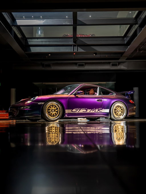 This is the 2007 911 GT3MR by @bbauto_design at @porschesantaclarita in Iridescent Purple. 

Under the decklid sits a bored out 4.2L @manthey_racing engine, paired with an original CAE Ultra Shifter, 997 Manthey suspension components with a KW V4 Manthey spec coilover system. 

Inside is Magenta leather, Magenta alcantara, Purple carpet, and Lilac accents. 

#makepurplegreatagain #galpin #porsche #porschesantaclarita #911 #gt3mr #iridescent #purple