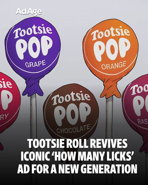 The world may still never know. But it doesn’t hurt to ask again. 👀

🍭 @tootsieroll Industries is reopening one of candy’s greatest mysteries, with a refresh of its classic “How Many Licks” TV commercial that first aired in 1970. The new version preserves the dialogue and vibe of the original with updated animation and new voices meant to introduce younger generations to Tootsie Pops—and play on booming consumer interest in nostalgia.
 Originally created by @doner_agency, “How Many Licks” romanced the journey to the chewy chocolate core of the Tootsie Pop lollipop. But no creature—even the wise Mr. Owl—can resist biting into it instead of reaching it gradually by licking. 
Millions of Gen X children absorbed the ad along with their Saturday morning cartoons, piquing their own curiosity about Tootsie Pop. It has continued to run annually around the Halloween season, according to the company.

📲 Read about the full campaign at the link in bio. 🔗