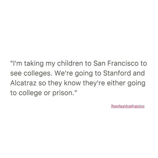 ** Yes, we know it’s Palo Alto but still part of the tour 📓🔒✏️⛓🍎
Overheard by @abhishekjdalal 📥
#stanfordprisonexperiment #overheardsanfrancisco