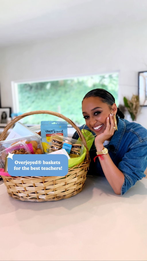 Thanks to @overjoyedbrand was able to create these thoughtful baskets for my kids and their amazing teachers. Tell me, who would you gift a back-to-school basket to? 💕#overjoyedpartner