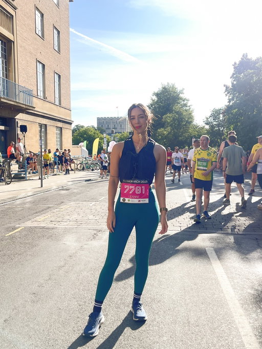 Run Norwich you were a tad too hot for me ☀️🏃🏻‍♀️😅
But somehow I still managed a PB 🏅 No photo with my medal as I had a funny turn. A big shout out to Sarah who helped me make the end, I honestly had no recollection until the race photos were released, now I remember apologising for ruining her time 😭 I sprinted the last part and the stewards helped me as I had major jelly legs

A huge thank you to all the stewards, medics and organisers for keeping everyone safe. As always there was such a brilliant atmosphere, 7,800 runners this year! Spectators kept up the energy to keep everyone going, another incredible year 🙌🏼