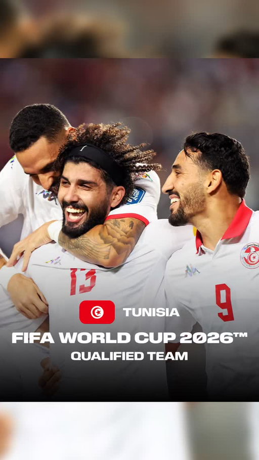 Félicitations à la @ftf.tn 🇹🇳, pour sa qualification à la Coupe du Monde de la FIFA 2026 au Canada 🇨🇦, au Mexique 🇲🇽 et aux États-Unis 🇺🇸. 👏

Pour la septième fois de votre histoire et pour la troisième fois consécutive, vos stars brilleront sur la scène mondiale. De sa victoire historique contre le Panamá 🇵🇦 lors de la Coupe du Monde de la FIFA 2018, à l’inoubliable succès obtenu face aux champions du monde français 🇫🇷 en 2022, la Tunisie a démontré sa passion et sa force à plusieurs reprises ces dernières années. À très bientôt sur la scène mondiale ! ⚽❤

Congratulations to 🇹🇳 @ftf.tn on qualifying for the FIFA World Cup 2026 in 🇨🇦 Canada, 🇲🇽 Mexico and the 🇺🇸 United States. 👏

For the seventh time in history – and third in a row – your stars will shine on the world stage. From the team’s historic FIFA World Cup win against 🇵🇦 Panama in 2018, to the unforgettable victory over world champions 🇫🇷 France in 2022, Tunisia has shown its passion and strength multiple times in recent years. See you soon on the world stage! ⚽❤️

#FootballUnitesTheWorld