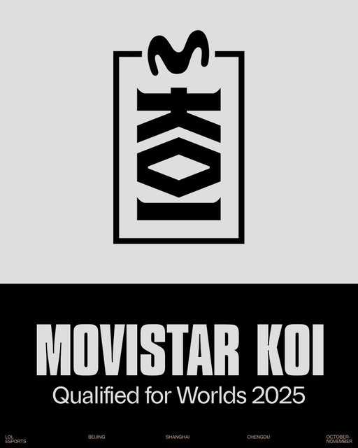 WELCOME TO WORLDS:
Congratulations to @movistarkoi on qualifying for the 2025 League of Legends World Championship!
_
#Worlds2025 #lolesports #leaguoflegends #gaming