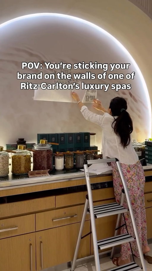 Don’t mind me 😌 just casually putting up Inoki’s branding on one of Toronto’s most luxurious spas for Toronto International Film Festival @ritzcarltontoronto