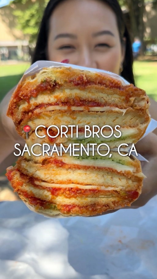 This was definitely big enough to feed us both 👀🥪

Founded in 1947 by Italian-American brothers Frank and Gino Corti, @cortibrothers began as an Italian-style grocery aimed at bringing hard-to-find delicacies and wines to Northern California 

Ordering is pretty straightforward - circle your sandwich on the paper slip, drop it in the black box, then hang out while it’s made. We killed some time walking the aisles and, of course, ended up grabbing a few extra things we didn’t plan on.

The Chicken Parm itself was stacked. Tender chicken with a little crisp, plenty of marinara, and two layers of pesto that added flavor without being too much. We added extra meat for $5, which made it massive, and at $16.99 it easily filled the both of us.

Here’s what we got:
🥪 Chicken Parm Sandwich (extra meat +$5) – $16.99

📍 Corti Bros – 5810 Folsom Blvd, Sacramento, CA 95819
.
.
#sacramentofood #sacramento #chickensandwich #chickenparm #italianfood #cortibros #sacfoodscene #tasteduo