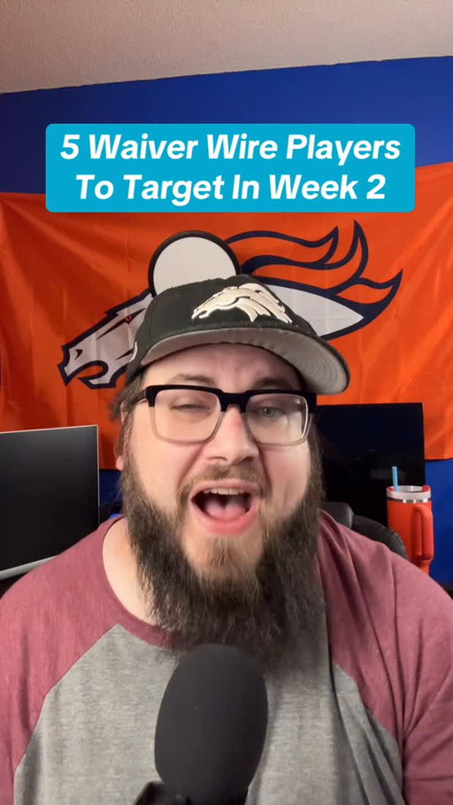 5 Fantasy Football Waiver Wire Pick ups for week 2 #acshear #fantasyfootball #fantasyfootballadvice #walterpicks #nfl