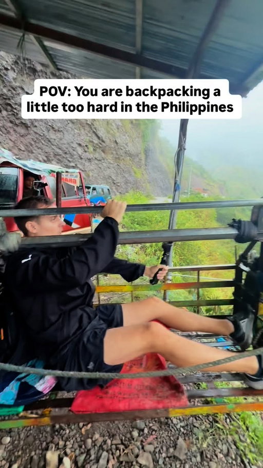 A Filipino masterpiece of engineering 💀#philippines #backpacking #budgettravel