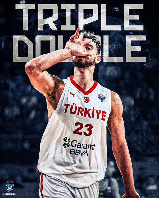 Youngest to do it in EuroBasket history 🇹🇷

ALPEREN SENGUN GOT A TRIPLE-DOUBLE IN 25 MINUTES!

#EuroBasket | #MakeYourMark