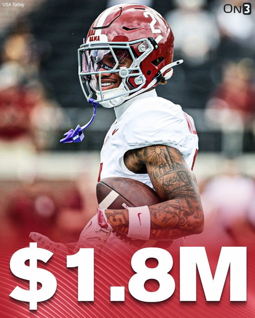 Alabama WR Ryan Williams is set to make north of $1.8M this season, 2nd most in CFB for WRs, Pete Nakos reports📈

Williams told On3 in an interview that Jeremiah Smith “had the better season last year … this time around, I hope I can flex.”