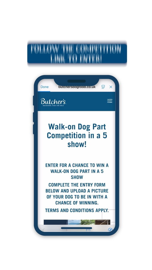 Walk-On Dog Part Competition with @channel5_tv! 🎬

Think your pup has what it takes to win a walk-on part in a 5 TV show? 🐾🌟 

Here’s how to enter:

1️⃣ Head to the link in our bio
2️⃣ Fill in your details
3️⃣ Upload your favourite pic of your dog 🐶

That’s it - your dog could be in with a chance of winning a walk-on part in a 5 show! 📺

👉 Enter now: https://butchersdogfood.co.uk/5dogcomp/ 

Full terms and conditions apply.

#ButchersDogFood #Channel5 #WalkOnDogPartCompetition
