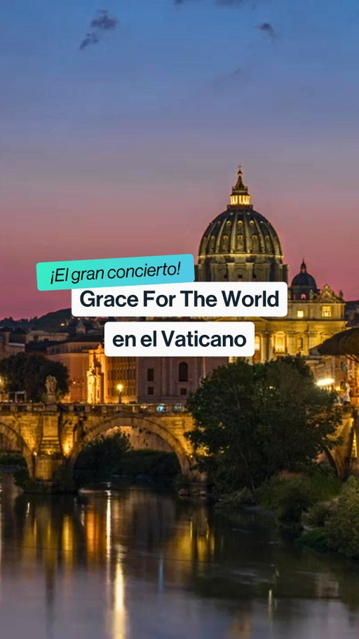 [ENLACE EN BIO] Se va a hacer historia en la Ciudad del Vaticano 👀
 Pharrell Williams, Andrea Bocelli, John Legend, Karol G, Jennifer Hudson, Teddy Swims y más… juntos en UN escenario inolvidable.
Más de 3.000 drones iluminarán el cielo del Vaticano con arte inspirado en la Capilla Sixtina para celebrar la paz, la unidad y la humanidad ✨
🌍 ¿No estás en Roma? Regístrate para recibir tu enlace para verlo en directo. 

#GraceForTheWorld #AndreaBocelli #JohnLegend