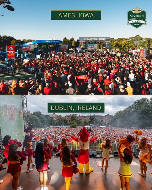 Watching thousands of Cyclone fans on @cfbonfox this past weekend had us thinking, where have we seen this before!? 

And then it hit us 😏

@cyclonefb have some of the best supporters in all of college football 🌪️

#MuchMoreThanAGame | #TouchdownDublin | #TouchdownIreland