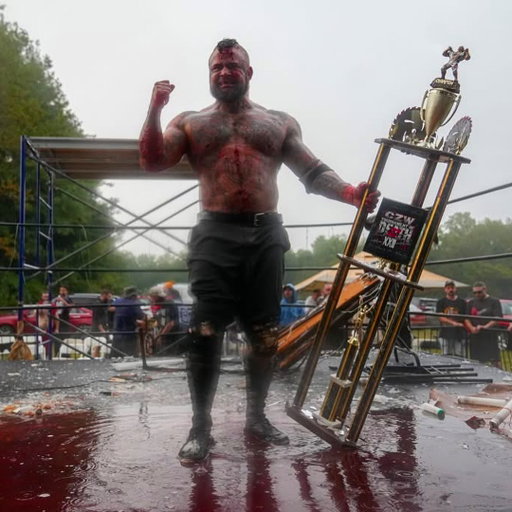 CZW tournament of death 22 winner…
Christ walked on water… SHLAK walks on pools of blood…
#shlak #thehumanmeatgrinder #nogodonlyshlak #gunsdontkillpeopleshlakkillspeople #publicanimalnumberone #czw #tournamentofdeath #seaofblood #joedred #22ndcircleofhell