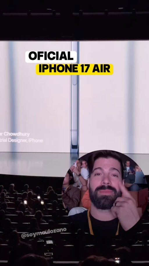 Apple lo hace oficial - iPhone 17 Air
El iPhone más delgado de la historia.