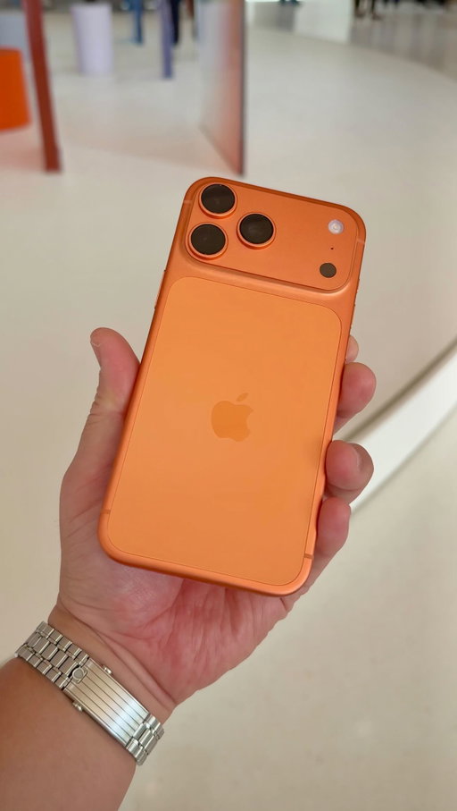 Apple iPhone 17 Pro Max in Cosmic Orange Hands On! This is the color that I am going for. It looks vibrant in person and the build quality feels different in Aluminum. With Triple 48MP cameras, A19 Pro Chip and Larger Battery is this the best iPhone ever made? #tech #technology #apple #iphone #iphone17 #iphone17pro #iphone17promax #smartphone #orange #reels #reelsinstagram