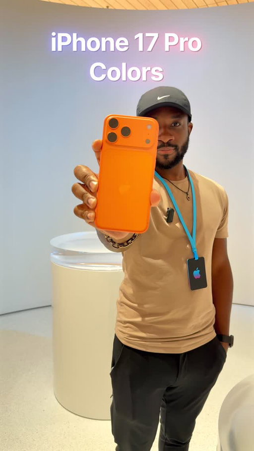 iPhone 17 Pro Colors! Cosmic Orange is a vibe ☄️ #iphone17pro #appleevent #apple