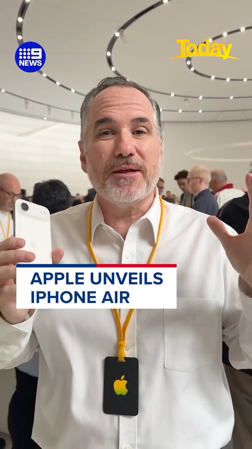 Apple has unveiled their brand new iPhone Air, standing at only 5.6mm thin. #9News