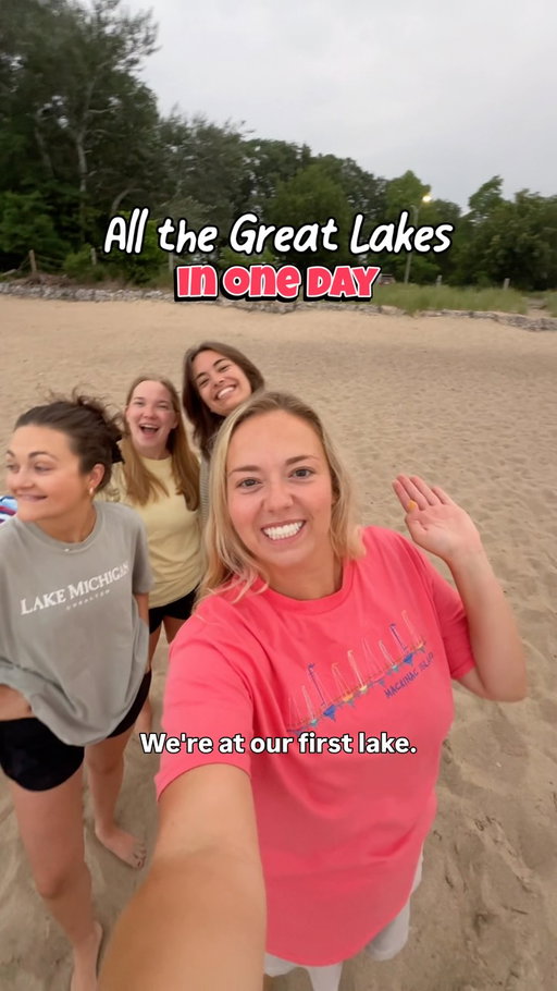 All the Great Lakes in ONE day vlog!! Here’s how we did it ⬇️ [check out the full vlog on You Tube!!]

Time it took: we started at 6am and swam in our last lake at 11pm!

The route:
Lake Huron->Lake Erie->Lake Ontario->Lake Superior->Lake Michigan

1. We started in Sarnia, Ontario (drove here after work Friday night)
2. Swam in Lake Huron at Canatara Beach at 6am
3. 1.5 hour drive to Lake Erie
4. Swam in Lake Erie at Port Stanley at 8am
5. 2.5 hour drive to Lake Ontario
6. Swam in Lake Ontario at Jack Darling Park in Mississauga, ON at 11:40am
7. 8.5 hour drive to Lake Superior, making a pit stop in Greater Sudbury
8. Swam in Lake Superior in Brimley at the Point Iroquois Lighthouse at 9:30pm
9. 1 hr 15 min drive to Lake Michigan
10. Swam in Lake Michigan off US 2 in Moran at 11pm

We stayed at a cute lil airbnb in St Ignace after our last plunge! With a stop at Taco Bell to end the night 🤩

The next day we went back to see what our Lake Michigan spot looked like during the day and took a trip up to Tahquamenon Falls because it was some of the gals first time in the UP! 

#greatlakesroadtrip #michiganbucketlist #greatlakes #michiganders