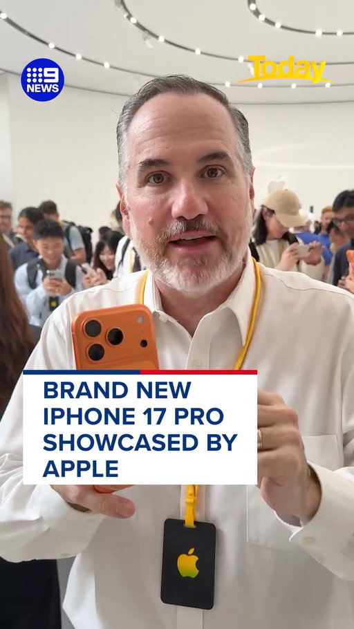 The brand new iPhone 17 Pro has been shown off by Apple. #9News