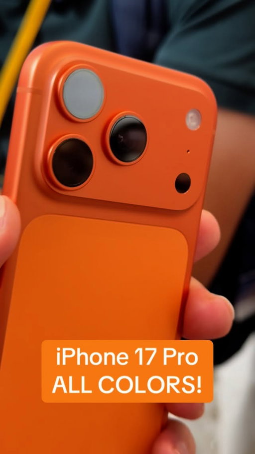 A look at the iPhone 17 Pro in cosmic orange, deep blue, and silver! 

Which one you grabbing? 🍊📱 

@apple #apple #appleevent #iphone17 #iphone17pro #techreels