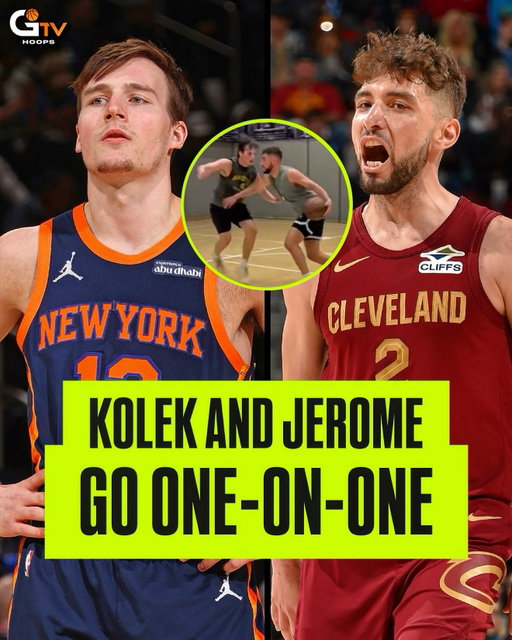Tyler Kolek and Ty Jerome showed off their 1v1 bags while working out with Chris Brickley! Kolek was the 2024 G League Showcase MVP and averaged 18.5 PPG, 8.9 APG, and 5.0 RPG for Westchester. Jerome played in the G League for the Blue and Suns. He’s coming off a career season with the Cavs in which he averaged 12.5 PPG on 52% FG and 44% 3PT. (🎥: @cbrickley603)