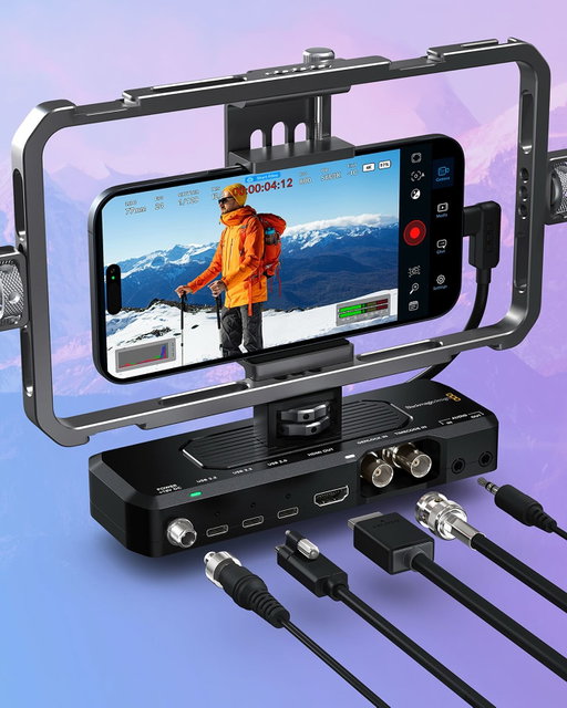 Today we announced Blackmagic Camera ProDock, a new dock that adds professional camera connections to the iPhone 17 Pro and 17 Pro Max including genlock, external timecode, HDMI out, headphone and microphone inputs, external disk recording and more! Blackmagic Camera ProDock works with Blackmagic Camera allowing you to rig the iPhone 17 Pro and Pro Max for professional cinema production.
 
Blackmagic Camera ProDock is available now from Apple Store online and Blackmagic Design resellers worldwide for US$295, excluding duties. 
 
Learn more at http://bmd.link/yi9Y4p

#BlackmagicDesign #BlackmagicCameraProDock #iPhone17