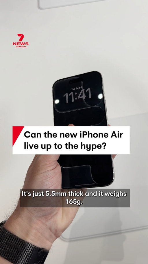 Apple has unveiled its new iPhone 17 line-up including its thinnest yet. The super slim device is the headline act in the company's biggest design shake-up since 2017 when the home button disappeared.  #iphone #launch #iphoneair #tech #apple