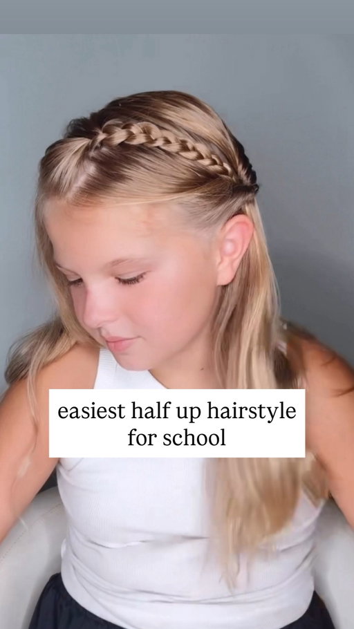 EASIEST HAIRSTYLE FOR SCHOOL 🩷 Looking for easy hairstyle ideas for school? This is an easy one for you to try. I’m also sharing my favorite hair products. 
.
Comment SHOP below to receive a DM with the link to this post on my LTK ⬇ https://liketk.it/5nI4W #ltkbeauty